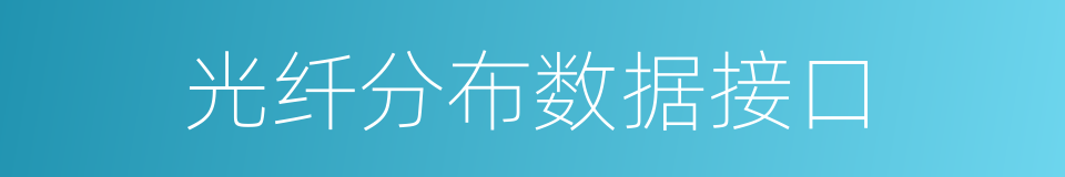光纤分布数据接口的同义词