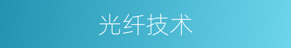 光纤技术的同义词