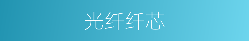 光纤纤芯的同义词