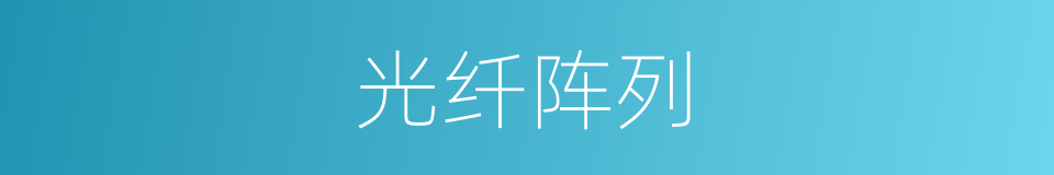 光纤阵列的同义词