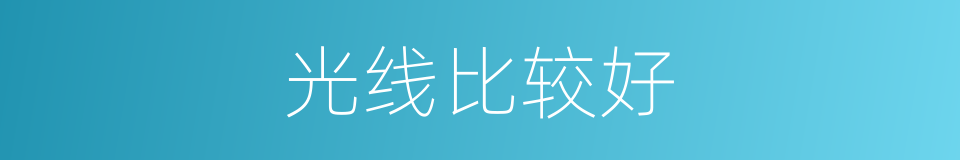 光线比较好的同义词