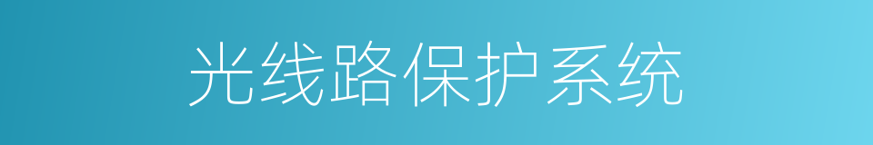 光线路保护系统的同义词