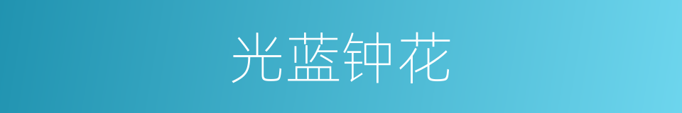 光蓝钟花的同义词