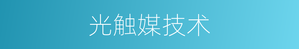 光触媒技术的同义词