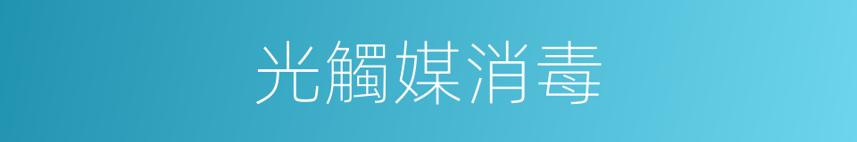 光觸媒消毒的同義詞