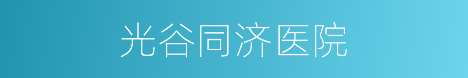 光谷同济医院的同义词