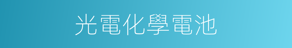 光電化學電池的同義詞