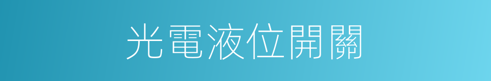 光電液位開關的同義詞