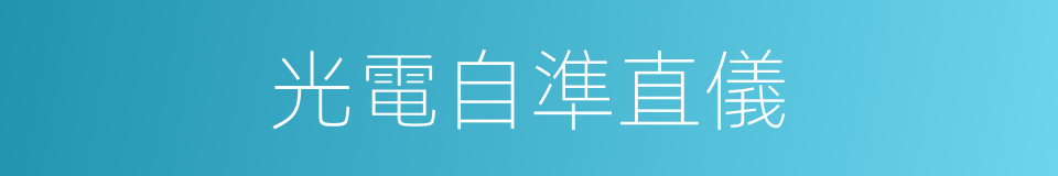 光電自準直儀的同義詞