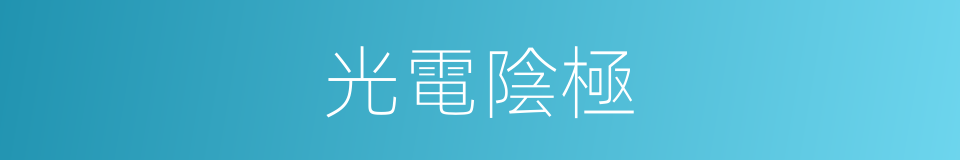 光電陰極的同義詞