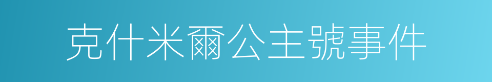 克什米爾公主號事件的同義詞