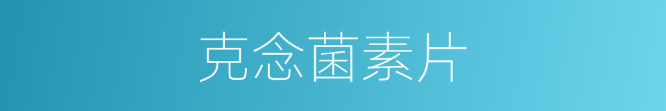 克念菌素片的同义词