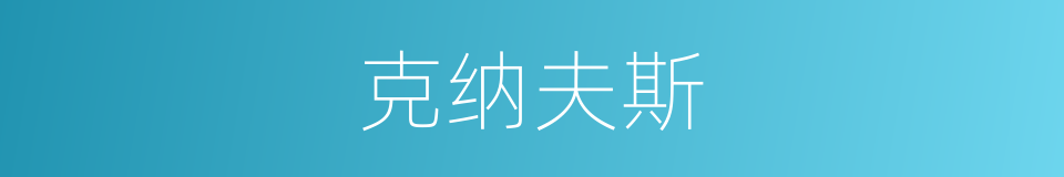 克纳夫斯的同义词
