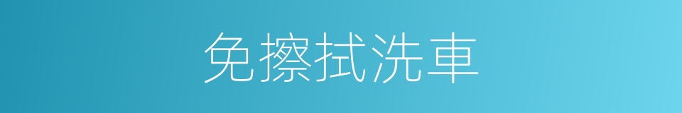免擦拭洗車的同義詞