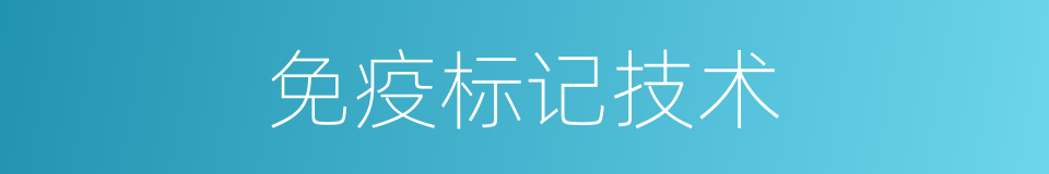 免疫标记技术的同义词