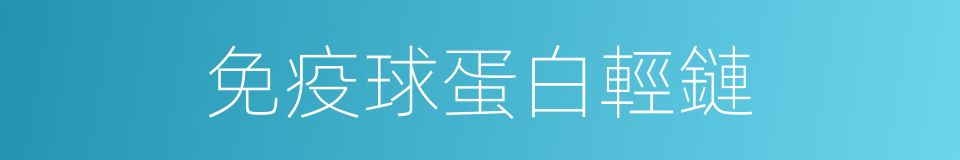 免疫球蛋白輕鏈的同義詞