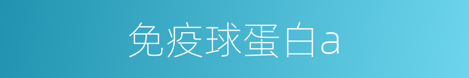 免疫球蛋白a的同义词