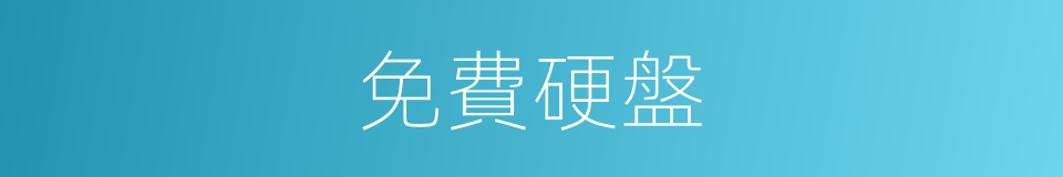 免費硬盤的同義詞