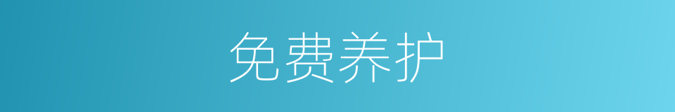免费养护的同义词