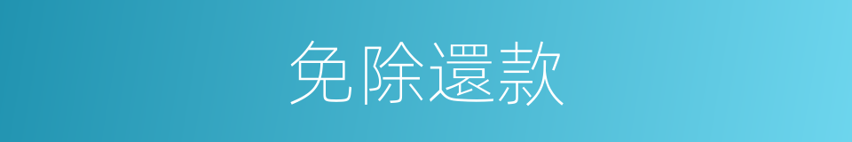 免除還款的同義詞