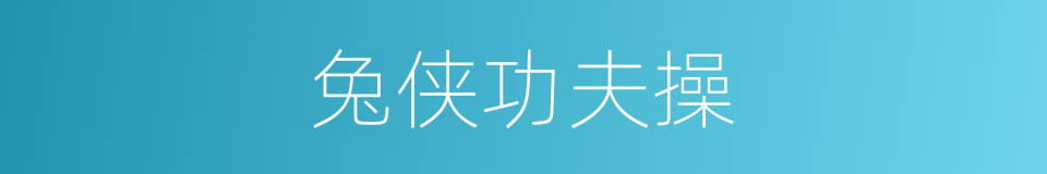 兔侠功夫操的同义词
