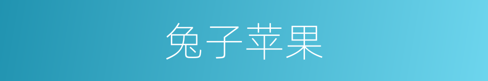 兔子苹果的同义词