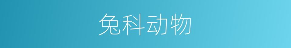 兔科动物的同义词