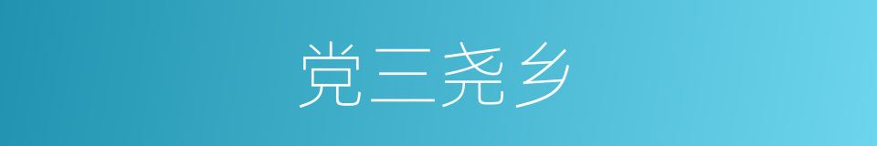 党三尧乡的同义词