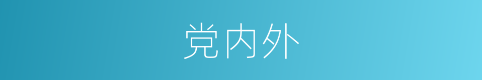 党内外的意思