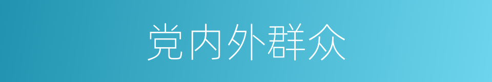 党内外群众的同义词