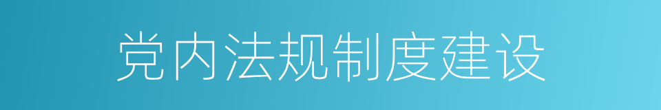 党内法规制度建设的同义词