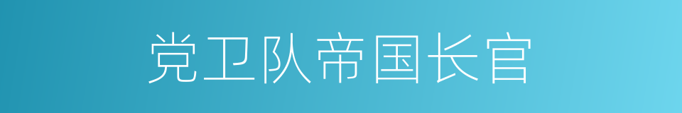 党卫队帝国长官的同义词