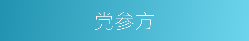 党参方的同义词