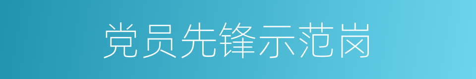 党员先锋示范岗的同义词