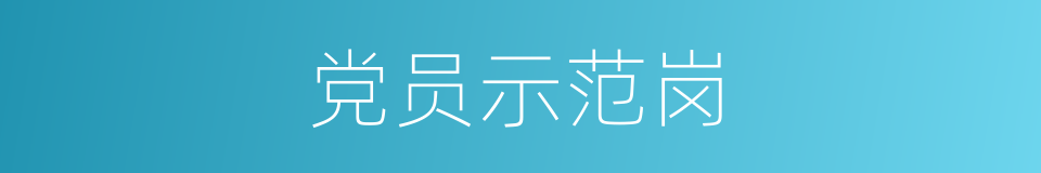 党员示范岗的同义词