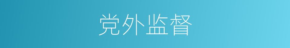 党外监督的同义词