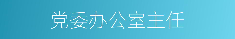 党委办公室主任的同义词