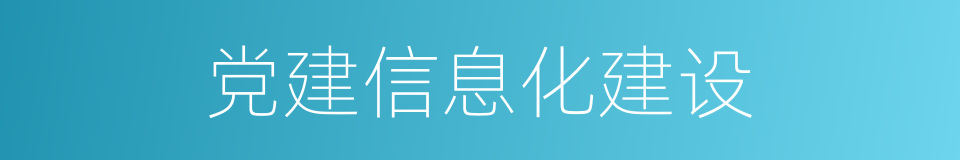 党建信息化建设的同义词