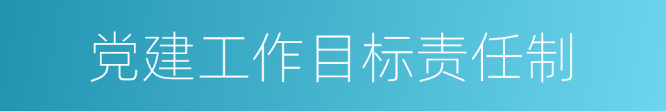 党建工作目标责任制的同义词