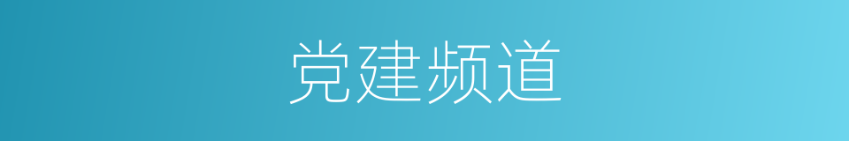 党建频道的同义词