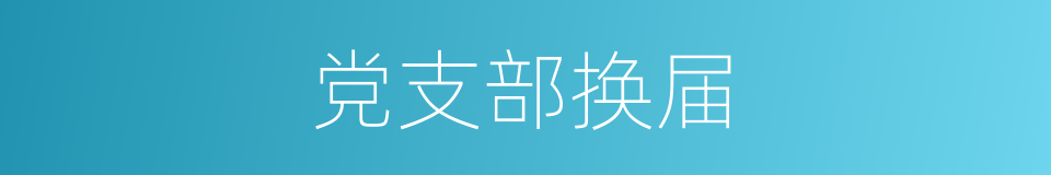 党支部换届的同义词