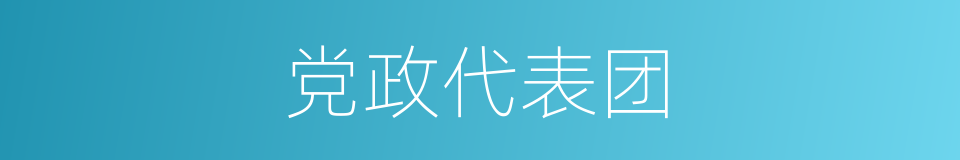 党政代表团的同义词