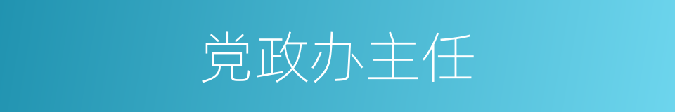 党政办主任的同义词