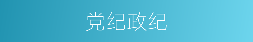 党纪政纪的同义词