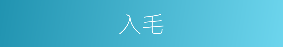 入毛的同义词