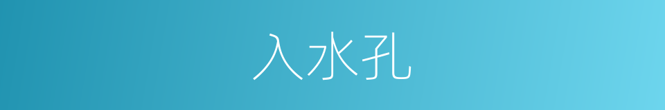 入水孔的同义词