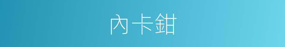 內卡鉗的同義詞