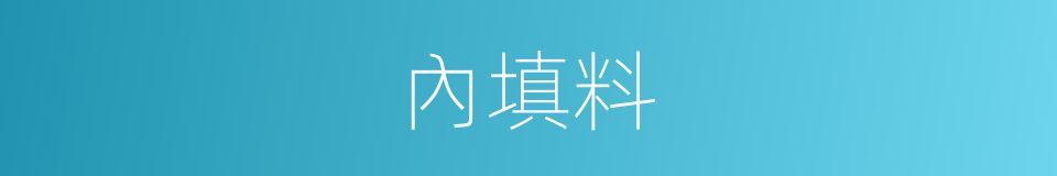 內填料的同義詞