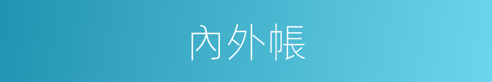 內外帳的同義詞