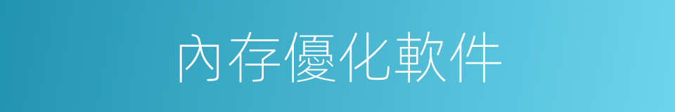 內存優化軟件的同義詞